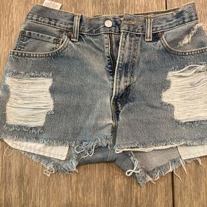 denim shorts